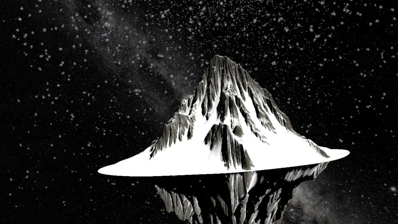 Immersive projection To the Moon by Laurie Anderson and Hsin-Chien Huang at Divadlo X10.